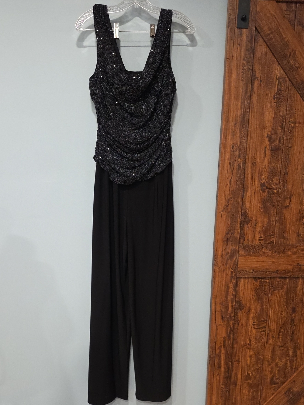 Black Sequin Jumpsuit Size 14